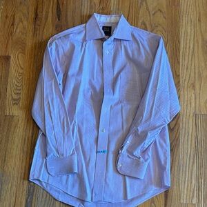 Men's Pink Jos A Bank Checkered Shirt